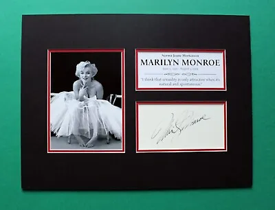 MARILYN MONROE AUTOGRAPH Artistic Display Norma Jeane • $59.95
