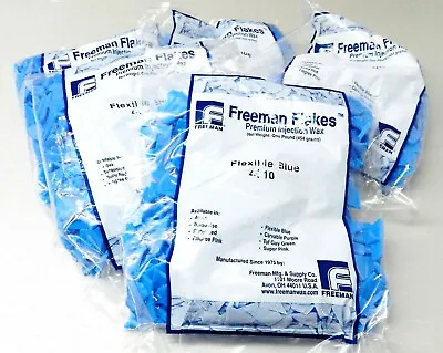 Freeman Flakes Injection Wax Flexible Blue Wax Jewelry Lost Wax Casting 5 Pounds • $56.95