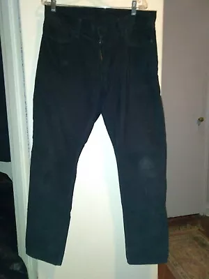 Men's Levis 514 Slim Straight Charcoal Grey Denim Cut Corduroy Pants 36 X 32 • $8