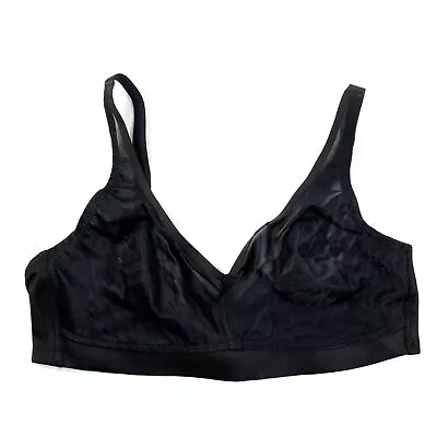 Wacoal Bra Size 36C Elevated Allure Wirefree Solid Black Unlined Lightweight EUC • $16.98