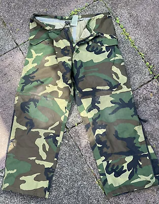 £15 • Buy US Army Woodland BDU DPM Camo GoreTex Waterproof Combat Trousers Med Regular
