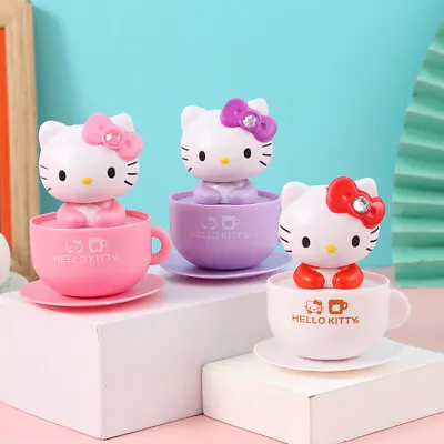 Hello Kitty Moving Head Solar Car Decoration Pink / Red / Purple • $17.11