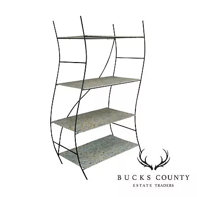 Whimsical Mid Century Modern Iron Etagere Display Rack • $895