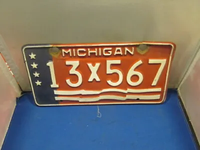 Vintage Michigan Municipal Bicentennial License Plate # 13 X 567 1976   • $9.23