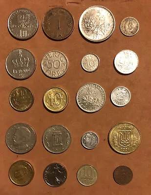 Lot Of 20 Coins Europe -polandfranceswedendenmarknetherlandsrussiamalta • $21.95