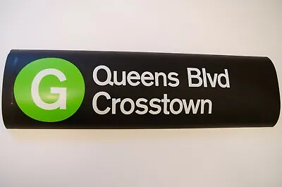 New York City Subway G Queens Boulevard Crosstown Roll Sign R32 MTA NYC TA • $59.99