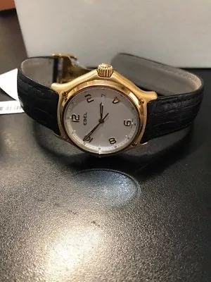 $5794.95 • Buy NEW Rare EBEL 1911 Solid 18k Gold With Crocodile Leather Band Men's Quartz Watch