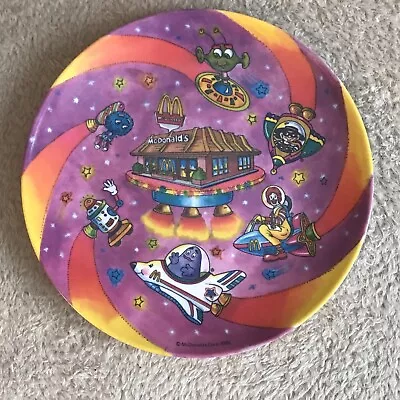 Vintage McDonald's 1985 Ronald & Grimace 7  Plastic Kids Plate Cosmic Space • $8.99