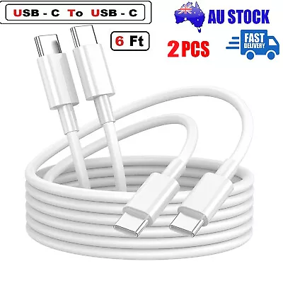 1-2 Pack 6FT USB-C To USB-C Cable Fast Charge Type C Charging Cord Rapid Charger • $10.99