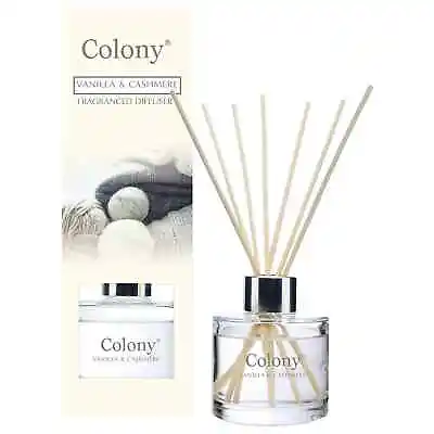 VANILLA & CASHMERE 100ml Fragranced Reed Diffuser Colony UK Sweet Oriental • £15.99