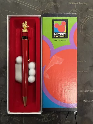 Disney Vintage Kreisler Mickey Mouse Pen Red/gold • $26.99