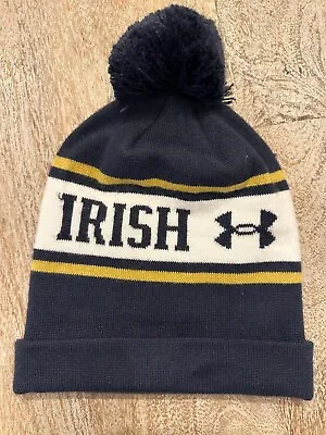 Notre Dame Fighting Irish Beanie Cap Hat Pom Under Armour UA Unisex • $15