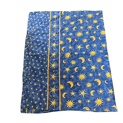 Vintage 90s Celestial Single Bed Doona Duvet Cover Moon Star Astrology Blue • $32.11