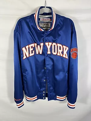 New York Knicks Mens Sizes Mitchell & Ness Light Satin Snap Jacket SIZE L • $136.77