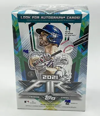 NEW 2021 Topps Fire MLB Trading Card Blaster Box 7 Packs + 4 Gold Minted Cards • $29