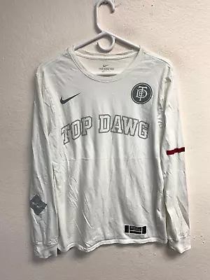 Nike Top Dawg Entertainment Men's T-Shirt Size Small White Long Sleeve TDE Lamar • $29.95