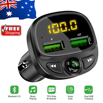 Bluetooth Car Wireless Phone Charger Transmitter FM Radio IPhone Android Adapter • $18.55
