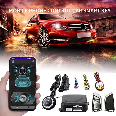 Car SUV Keyless Entry Engine Start Alarm System Push Remote Starter Stop Kits • $45.73