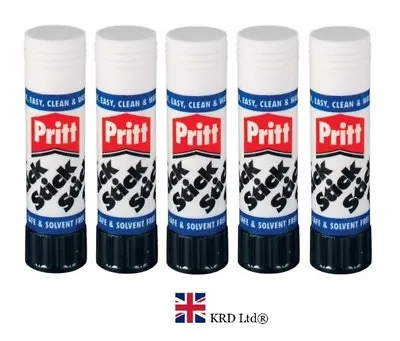 £6.32 • Buy 5x Genuine Pritt Stick Glue Stick Washable Non-Toxic For Office School Home PACK