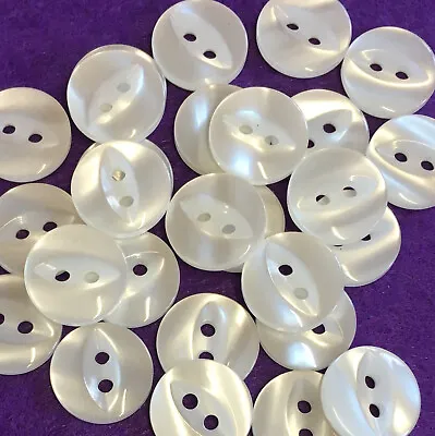 £0.99 • Buy Quality Round Fish Eye Buttons 2 Hole Sizes Quantities Colours FREEPOST