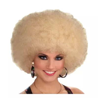 Afro Wig Blonde Retro Disco Halloween Costume Accessory Prop 70's 80's Curly New • $19.95