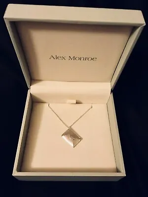 NWB Rare Alex Monroe Sterling Silver Bon Voyage Envelope Necklace RRP £210 • $280.77