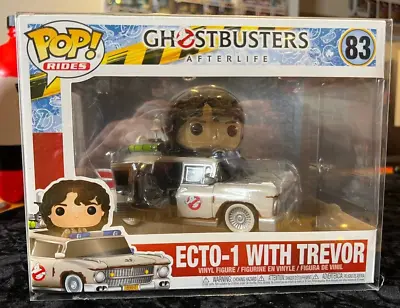 Funko Pop! Rides - Ghostbusters Afterlife Ecto-1 With Trevor 83 NEW W/Protector • £23.75