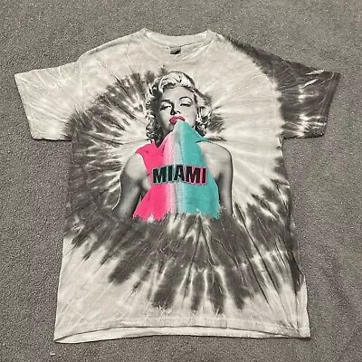 Miami Heat Marilyn Monroe Black & White Tye-Dye Shirt Size M • $18.80