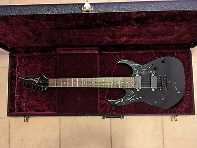 Ibanez RG7421 Black 7-String With UV1000C Case (Autographed By Fear Factory) • $699