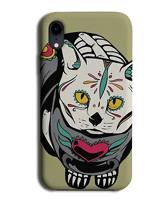 Sugar Skull Mexican Cat Phone Case Cover Cats Skulls Traditional Style J750 • £14.95