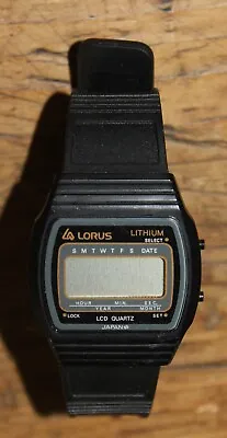 Vintage Lorus Lithium LCD Quartz Wristwatch Japan UNUSED (?) Collectors L@@K • $20