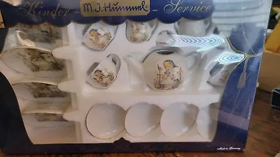 M.J. Hummel Kinder Service Mini 16 Pcs Tea Set Reutter Porcelain 'He Loves Me' • $24