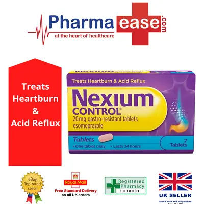 Nexium Control 20mg - Tablets - 24 Hour Relief From Heartburn & Acid Reflux • £7.89