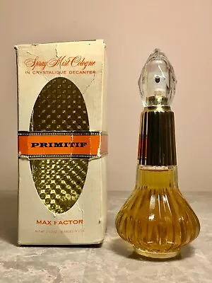 Vintage MAX FACTOR Primitif 2.5 Oz / 75 Ml Spray Mist Cologne - NEW IN BOX • $34