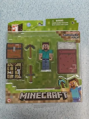 Minecraft Overworld Survival Pack Steve Series 1 Action Figure New In Package • $10.99