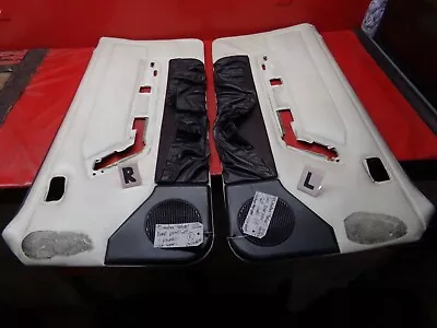 90-93 Mustang Convertible White Black Feature Door Interior Panel Set Oem *look* • $300