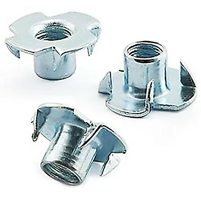 Captive T Nut M4 M5 M6 M8 M10 A2 Stainless Tee Nuts Drive In Four 4 Pronged  • £11.86