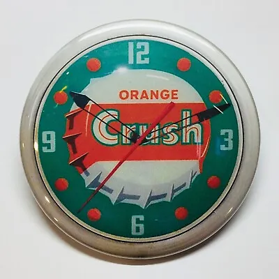 Orange Crush Clock Advertising Mirror Vintage Style • $15