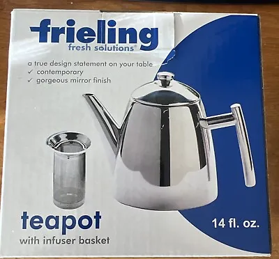 New Frieling Primo 18/8 Stainless Steel Teapot With Infuser. 14 Oz • £28.94