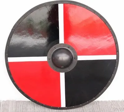 £78 • Buy 30  Wooden Black And Red Quartered Full Contact Viking Shield