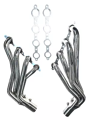 Stainless Steel Headers Manifold W/ Gaskets Chevy GMC 2007-14 4.8L 5.3L 6.0L 6.2 • $197.65