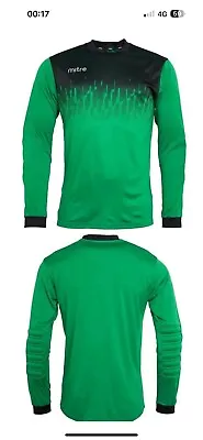 Mitre Command Goalkeeper  Jersey Padded Shirt EmeraldGreen And Black Size L • £15