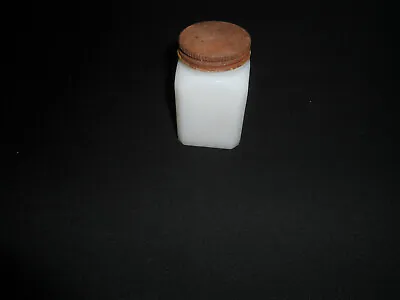 $3.99 • Buy Vtg.3 In.milk Glass Spice Jar.rusty Lid With Shaker Insert