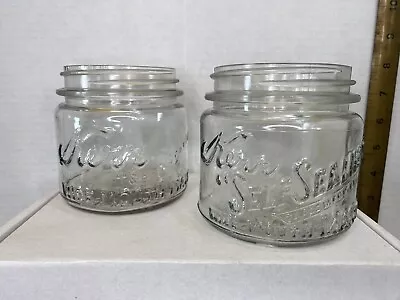 Kerr Self Sealing Trademark Reg Wide Mouth Mason Bubbles In Glass Pint Lot Of 2 • $19.60