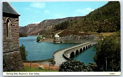 Postcard Garreg Ddu Reservoir Elan Valley Wales • £2.50