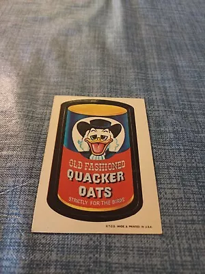 1973 Topps Wacky Packages Series 1 White Back Quacker Oats Quaker • $15.95