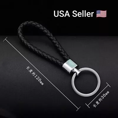 1PC PU Leather Keychain Car Keyrings Men Women Keychain Braided Woven Rope... • $3.99