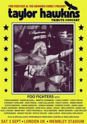 $16.94 • Buy Taylor Hawkins Tribute Concert - 24  POSTER - UK Show Foo Fighters