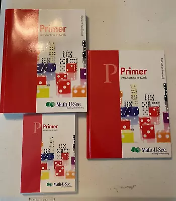 Math U See Primer Intro To Student Workbook Math Instruction Manual & DVD • $59.99