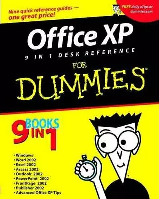 Microsoft Office XP For Dummies Computer Book 9 In 1 All In One Reference NEW • $8.99